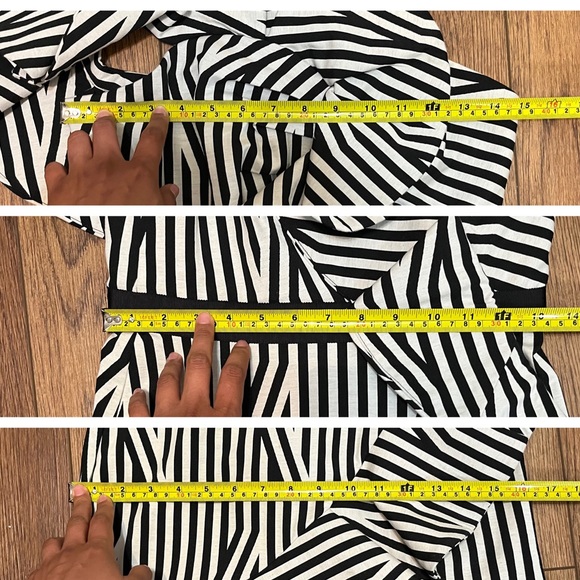 Self-Portrait Abstract Stripe Asymmetrical Dress - Picture 14 of 14